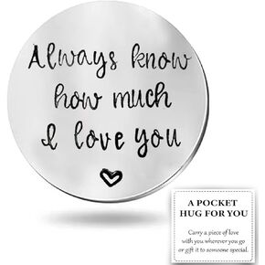 Heartfelt Pewter Pocket Tokens,Hand Stamped Personalized Pewter Pocket Token