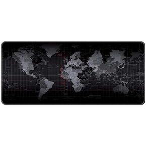 Gaming Mouse Pad Large Extended Mouse Mat with Stitched Edge Desk Mat Keyboard Pad for Laptop Computer Desktop PC Gamer Office and Home Non-Slip Rubber Mousepad (23.5" x 11.8" Map)