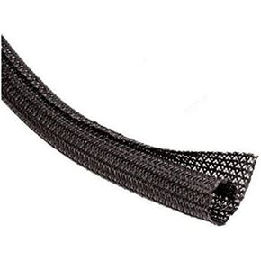 TechFlex F6N0.25BK Flexo F6 General Purpose 1/4-inch Braided Cable Sleeve, Black - 20 Feet
