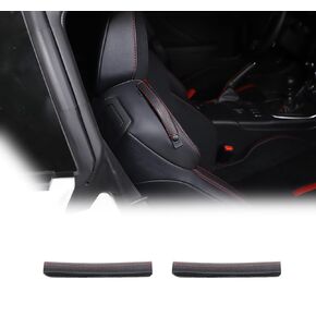 Car Seat Belt Guide Anti-Belt Pop Guards Cover Compatible with Toyota 86 GR86 2022 2023 2024 & Subaru BRZ ZD8 2022 2023 2024 Leather 2PCS Seat Belt Buckle Anti Off Cover Trim Accessories (Black)