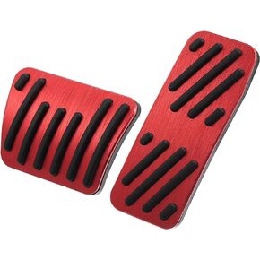 X AUTOHAUX 1 Set Brake Pedal Pad Gas Accelerator Pedal Cover for Jeep Cherokee 2014-2021 Red