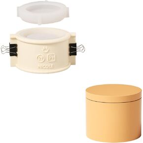 BOOWAN NICOLE Simple Style Candle Vessels Silicone Mold, Jesmonite Concrete Cement Candle Jar Mould for DIY Handmade Home Decoration