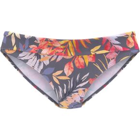 LASCANA Women's Floral Fold-Over Classic Bikini Swimwear Bottom Swimsuit Summer