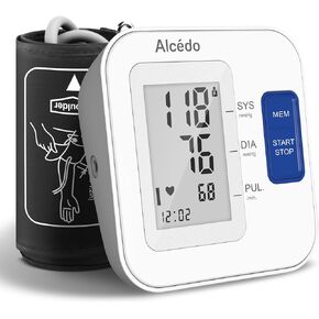 Alcedo Blood Pressure Monitor for Home Use, Automatic Upper Arm BP Machine with Large Cuff 8.7" -16.5", 2X 120 Memory, FSA/HSA Eligible