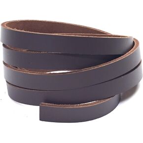 Dangerous Threads Dark Brown Latigo Leather Strip 1/2" x 72"