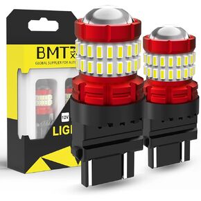 BMT xms 3157 LED Bulbs for Reverse Light, Super Bright White 6000K 2400 Lumens, 3047 3057 3155 3156 Led Bulb for Backup Lights, Turn Signal Light, Tail Light, Parking Light, Pack of 2