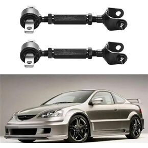 Pair Left & Right Adjustable Rear Alignment Camber Control Arm Suspension Kit Compatible With Honda Civic 2001-2005 & Acura RSX EL 2001-2005
