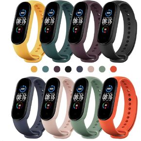 PIXESTT 8 قطع أشرطة لـ Mi Band 7/Mi Band 6/Mi Band 5، حزام ساعة ذكية مضاد للفقدان من السيليكون مصمم ملحقات سوار معصم قابل للتعديل لـ Xiaomi Mi Band 5/Amazfit Band 5 in Saudi Arabia