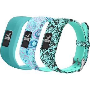 Bands Compatible with Garmin Vivofit JR Bands Vivofit JR 2 Bands/vivofit 3 Bands Accessories Replacement Watchbands Starp for Kids Boys Girls Women with Metal Secure Clasp for Garmin Vivofit 3 JR,3PCS