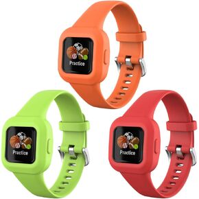 Watbro Compatible with Garmin Vivofit jr 3 Band/Garmin Fit jr 3 Band, Colorful Silicone Adjustable Replacement Sport Band for Kids Boys Girls Men Women