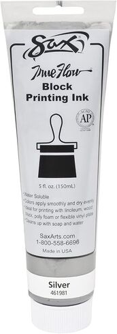 Sax True Flow Water Soluble Block Printing Ink - 5 Ounce Tube - Silver in Saudi Arabia