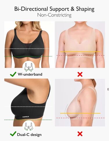 Wireless Bra with Support, Seamless Bra Comfort Everyday Bra Wire Free, Mesh Elegance Deep-V Sculpt Bra in Saudi Arabia