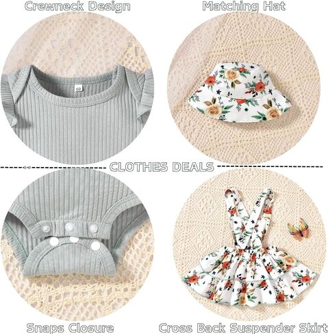 Infant Baby Girls Suspender Skirt Outfit in Saudi Arabia
