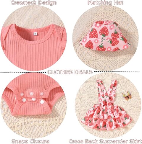 Infant Baby Girls Suspender Skirt Outfit in Saudi Arabia