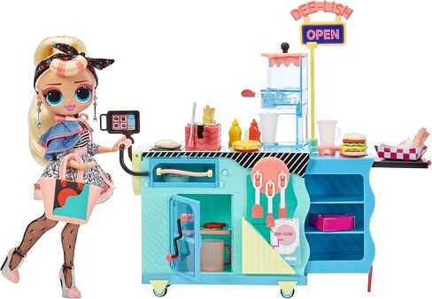 L.O.L. Surprise! OMG to-Go Diner Playset with 45+ Surprises- Miss Sundae Exclusive Fashion Doll with Color Change Features Including Accessories, Holiday Toy , Great Gift for Kids Ages 4 5 6+ Years in Saudi Arabia