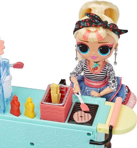 L.O.L. Surprise! OMG to-Go Diner Playset with 45+ Surprises- Miss Sundae Exclusive Fashion Doll with Color Change Features Including Accessories, Holiday Toy , Great Gift for Kids Ages 4 5 6+ Years in Saudi Arabia