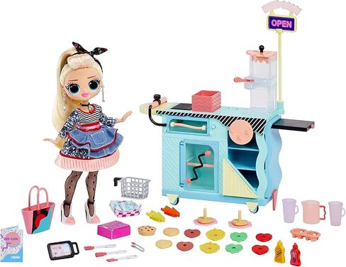 L.O.L. Surprise! OMG to-Go Diner Playset with 45+ Surprises- Miss Sundae Exclusive Fashion Doll with Color Change Features Including Accessories, Holiday Toy , Great Gift for Kids Ages 4 5 6+ Years in Saudi Arabia