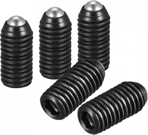 uxcell Ball Point Set Screws, 5pcs M10 x 12mm High Carbon Steel Metric Spring Hex Socket Grub Screw in Saudi Arabia