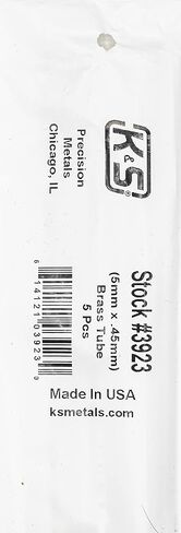 أنابيب نحاسية مستديرة K&S 3930، 12 مم OD × 0.45 مم جدار × 1 متر طول، 3 أنابيب، صنع في الولايات المتحدة الأمريكية in Saudi Arabia