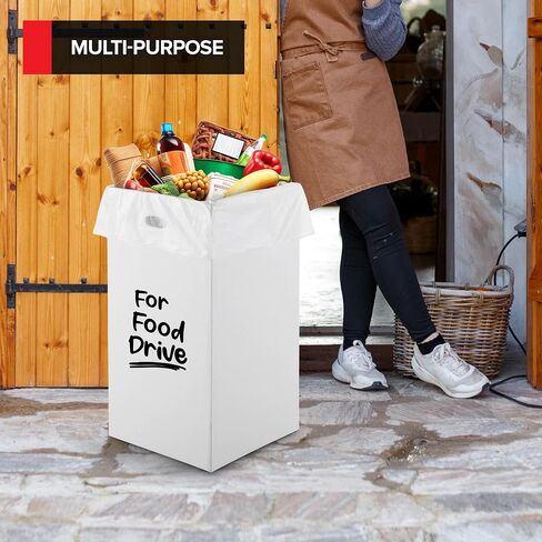 40 Gallon Disposable Cardboard Trash Cans for Events (10 Count), Disposable Trash Cans for Parties and Weddings, 40 Gallon Trash Can for Garbage and Recycling, Pop Up Style with 20 Liners Included in Saudi Arabia