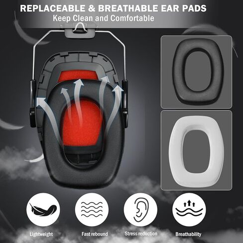 أغطية أذن آمنة لتقليل الضوضاء، أغطية للأذنين NRR 28dB لحماية السمع من أجل إطلاق النار وقص أعمال البناء الخشبية in Kuwait