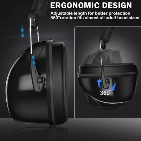 أغطية أذن آمنة لتقليل الضوضاء، أغطية للأذنين NRR 28dB لحماية السمع من أجل إطلاق النار وقص أعمال البناء الخشبية in Kuwait