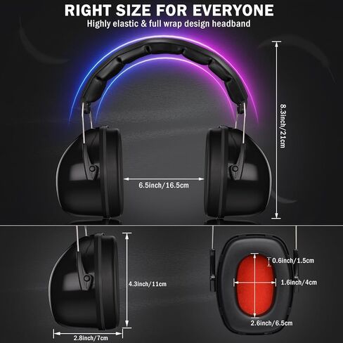 أغطية أذن آمنة لتقليل الضوضاء، أغطية للأذنين NRR 28dB لحماية السمع من أجل إطلاق النار وقص أعمال البناء الخشبية in Kuwait