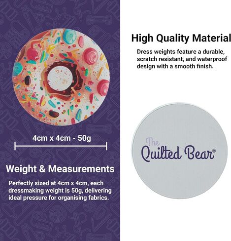 The Quilted Bear Fabric & Paper Pattern Weight Set, Funky Fruit in Saudi Arabia