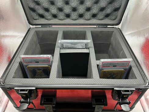 Crazy Horse Hobby Slab case compatible with Toploader PSA/BGS/SGC Graded Card Storage With Locks & keys (Black, 2 Row) in Saudi Arabia