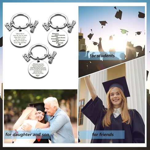 9 PCS 2024 Graduation Gifts Bulk Keychains Class of 2024 Graduation Gifts for Her Him Grad Gifts for High School Seniors College 5th 8th Grade Graduation Gifts Girls Boys Graduation Announcements in Saudi Arabia
