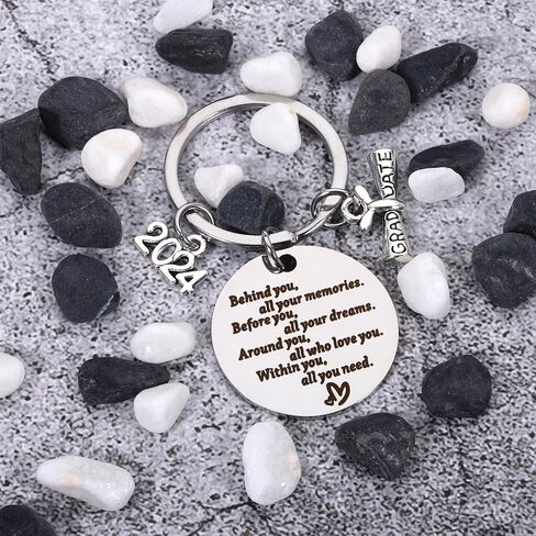 9 PCS 2024 Graduation Gifts Bulk Keychains Class of 2024 Graduation Gifts for Her Him Grad Gifts for High School Seniors College 5th 8th Grade Graduation Gifts Girls Boys Graduation Announcements in Saudi Arabia
