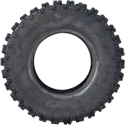 AlveyTech 4.10-6 Tire for ATV & Mini Bike - Upgrade, Tubeless, Aggressive Tread on Tires, Grip in Dirt and Offroad, Usually Mounted on Front Rims or Wheels, Fits TaoTao, Fit Right DB003, and X-Pro in Saudi Arabia