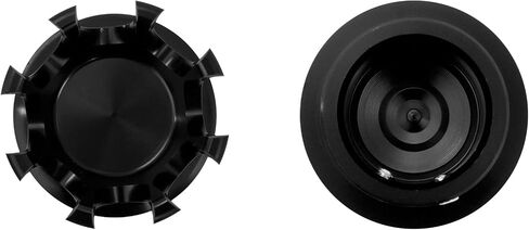 HDBUBALUS Motorcycle Crown Front Axle Nut Cover Caps Compatible for Harley Softail Dyna Sportster Touring Road King Electra Street Glide 2002-2020 (Color:Black) in Saudi Arabia