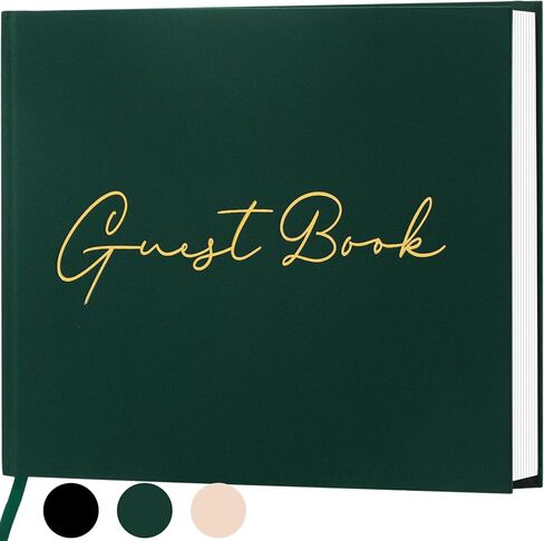 Wedding Guest Book, Guest Book Wedding Reception - Classic Baby Shower Guest Book, 100 Blank Pages for Bridal Shower Birthday Graduation Sign in and Photos, Beige in Saudi Arabia