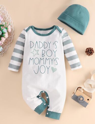 Baby Boy Clothes Newborn Boy Outfits White Romper White One Piece Bodysuit baby boy's clothing Baby Boy Coming Home Outfit 0-3M in Saudi Arabia