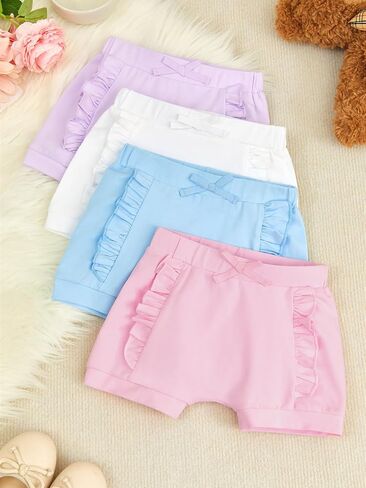 Haloumoning Baby Girls Ruffle Shorts Toddler Summer Cute Cotton Bloomer Shorts in Saudi Arabia