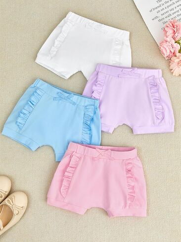 Haloumoning Baby Girls Ruffle Shorts Toddler Summer Cute Cotton Bloomer Shorts in Saudi Arabia