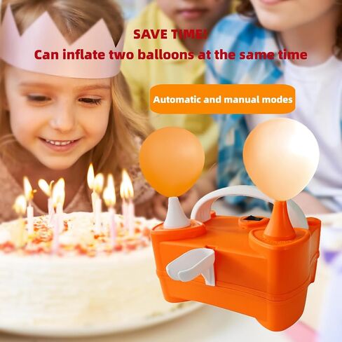 Balloon Pump Electric Kit, Portable Dual Nozzle Electric Balloon Inflator and Balloon Tying Tool in One, 110V 600W, Air Pump for Party, Birthday, Decoration in Saudi Arabia