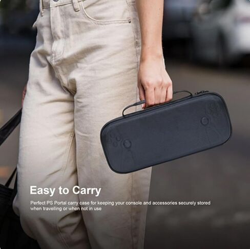 for PlayStation 5 Portal Case,Hard Carrying Case for Sony PlayStation 5 Portal Remote Player Handheld Game Consoles Bag Case (Case with Tempered film) in Saudi Arabia
