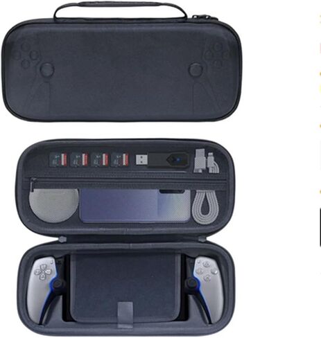 for PlayStation 5 Portal Case,Hard Carrying Case for Sony PlayStation 5 Portal Remote Player Handheld Game Consoles Bag Case (Case with Tempered film) in Saudi Arabia