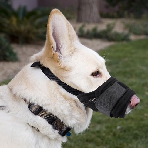 4Pcs Dog Muzzle Suits for Small Medium Large Dogs Gentle Muzzle Guard for Dogs Breathable Mesh Muzzle Prevent Biting Barking Chewing Licking(Size:S M L XL) in Saudi Arabia