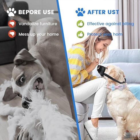 4Pcs Dog Muzzle Suits for Small Medium Large Dogs Gentle Muzzle Guard for Dogs Breathable Mesh Muzzle Prevent Biting Barking Chewing Licking(Size:S M L XL) in Saudi Arabia