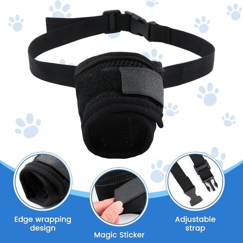 4Pcs Dog Muzzle Suits for Small Medium Large Dogs Gentle Muzzle Guard for Dogs Breathable Mesh Muzzle Prevent Biting Barking Chewing Licking(Size:S M L XL) in Saudi Arabia