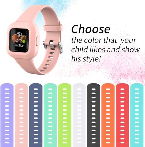 Watbro Compatible with Garmin Vivofit jr 3 Band/Garmin Fit jr 3 Band, Colorful Silicone Adjustable Replacement Sport Band for Kids Boys Girls Men Women in Kuwait