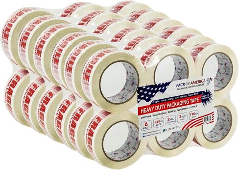 Fragile Packing Tape, 36 Rolls 110yd (330ft) 2 mil Thick 1.88" Width, Ultra Strong Refill for Care Shipping Storage Carton Box Sealing, Industrial Heavy Duty Moving Supplies, White in Saudi Arabia