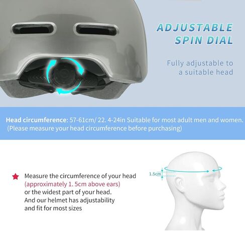 Adult Bike Helmets for Men - Women Bicycle Helmet - Certified Comfort Lightweight Adjustable Baseball Cap Style Cycling Helmet for Urban Commuter Road Biking Scooter in Saudi Arabia