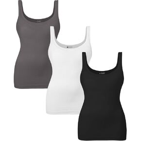 EUYZOU إمرأة ملابس داخلية البطن تحكم تانك الأعلى مغرفة الرقبة سلس ضغط الدبابات للنساء محدد شكل الجسم قميص قصير in Kuwait