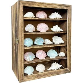 إطار صندوق الظل مقاس 14 × 16 × 6 بوصة، إطار صندوق الظل العميق مع ظهر من الكتان و4 أرفف قابلة للإزالة، علبة عرض من الأكريليك الخشبي للميداليات والصور والتذكارات والجوائز (متفحمة) in Kuwait