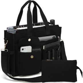Large Canvas Tote Bag Set for Women, Work Teacher College Travel Shoulder Handbags, Crossbody Laptop Purse in Saudi Arabia