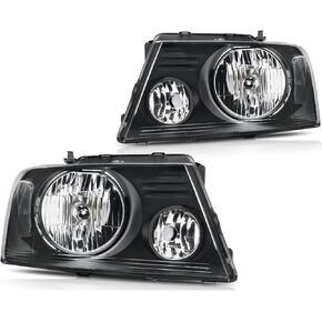 Headlight Black Housing Clear Corner fits Lamps All New Assemblies Popped Into Place and Lined up with the Mounting Bolts Exactly Right Re-Use Factory Bulb 5L3Z13008BA in Kuwait